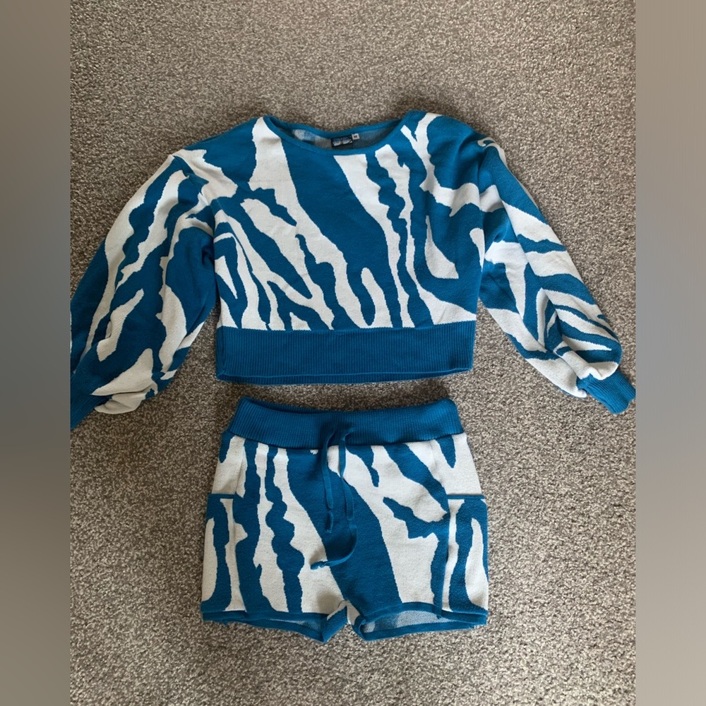 Ahsoka Star Wars inspired Sweater Set in Blue and White